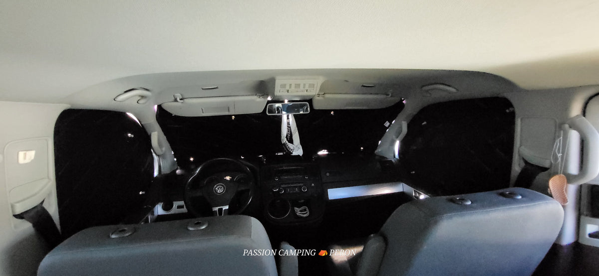ISOLATION VW 3 PIECES PARE-BRISE, CONDUCTEUR/ PASSAGER DU T5 AU T6.1  FULL BLACK